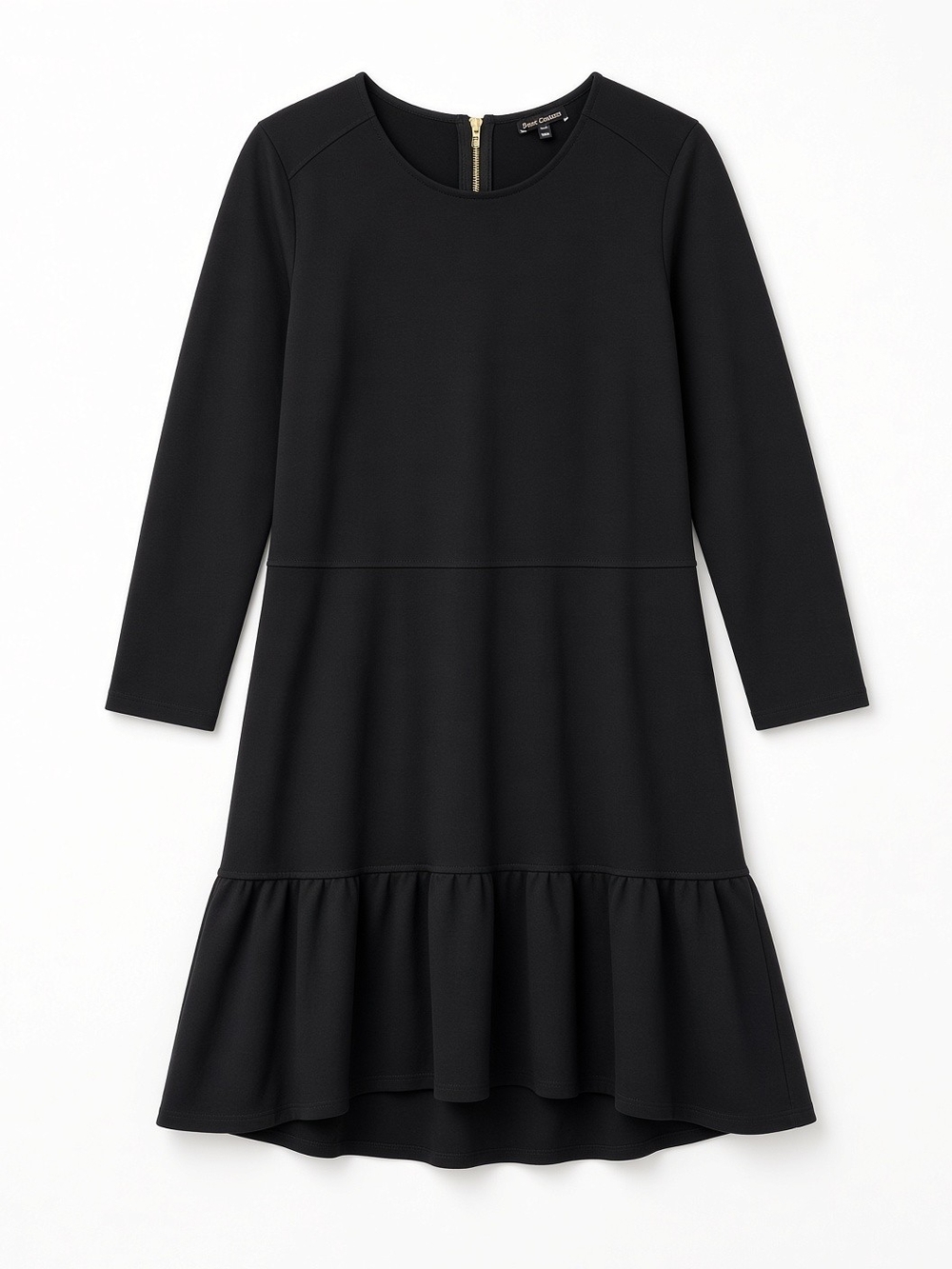 Juicy Couture Black Formal Ruffle-Hem Formal Dress Size L